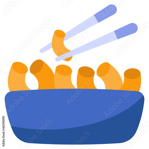 A yummy icon of macaroni bowl