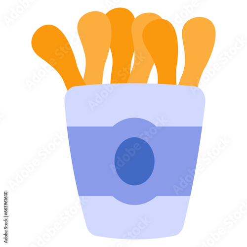 Vector design of fries packet