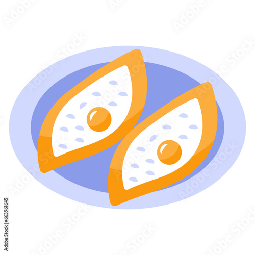 A mouth watering icon vector khachapuri 