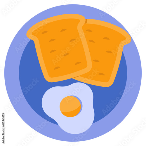 A unique design icon of healthy breakfast 