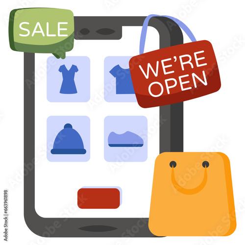 Trendy design icon of mobile products 