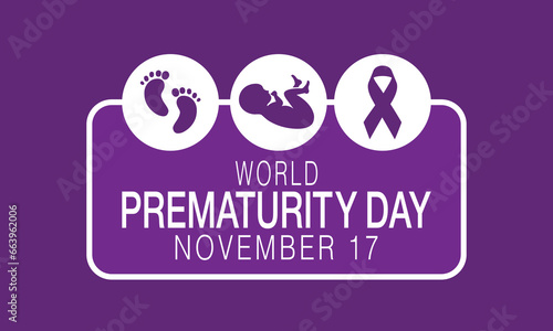 World Prematurity day is observed every year on November 17th, Prematurity Day Poster, November 17. Important day