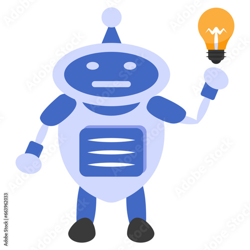 A trendy design icon of robot idea