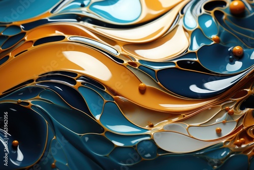 Abstract fluid colors background ,swirls of colorful paint liquid mixing background.