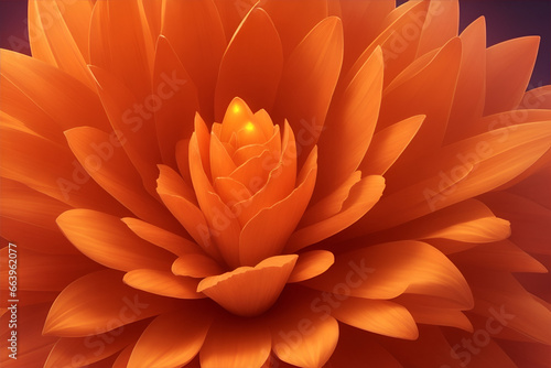 Closeup of a beautiful orange flower