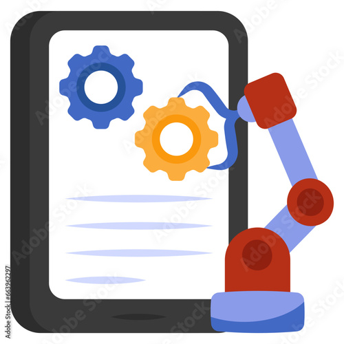 Editable design icon of rpa