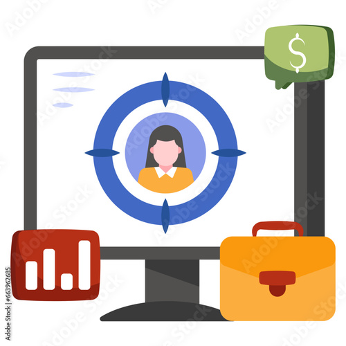 Modern design icon of headhunting