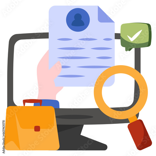 Modern design icon of search cv