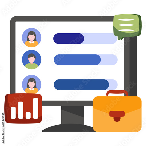 A beautiful design icon of employee performance