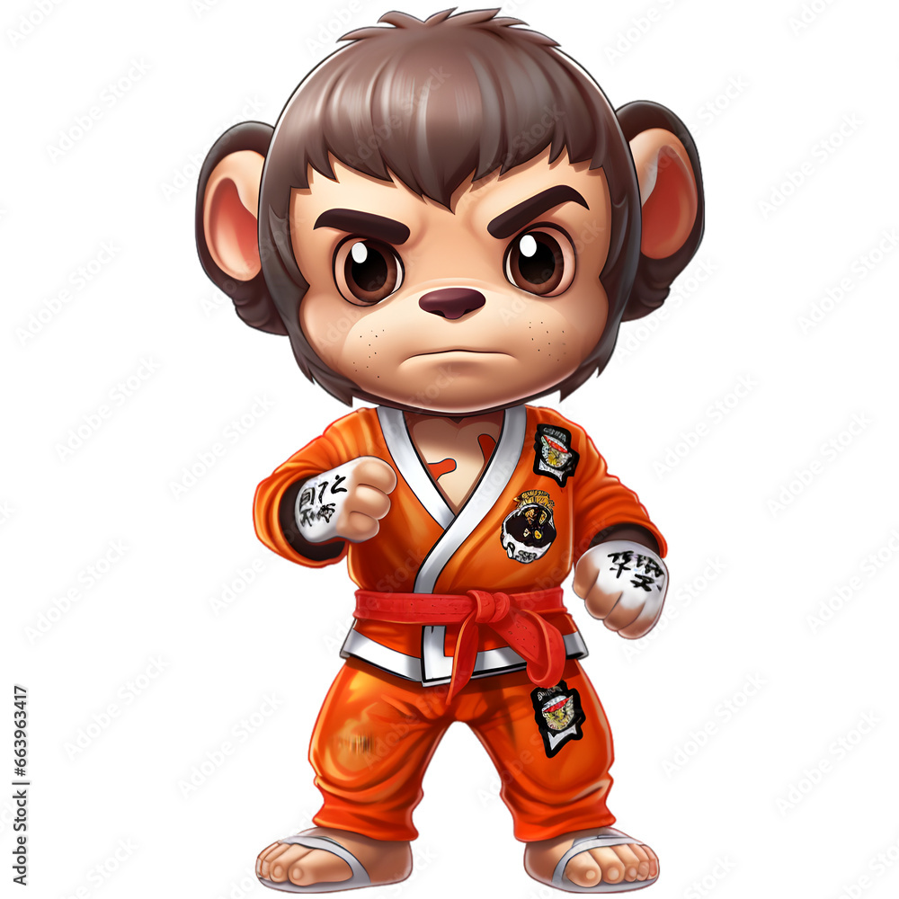Fototapeta premium Boy's Muay Thai cartoon