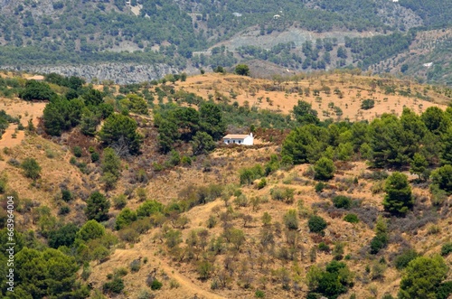 Paisaje y montañas de la Sierra de las Nieves en Tolox, provincia de Málaga photo