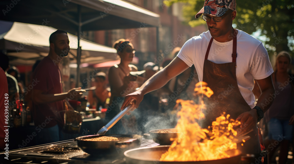 Bustling Market Square Transforms into Cooking Class Bustling Market Square Transforms into Cooking Class