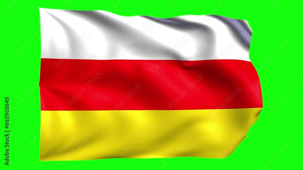 South_Ossetia animated flag on green screen South_Ossetia animated flag on green screen