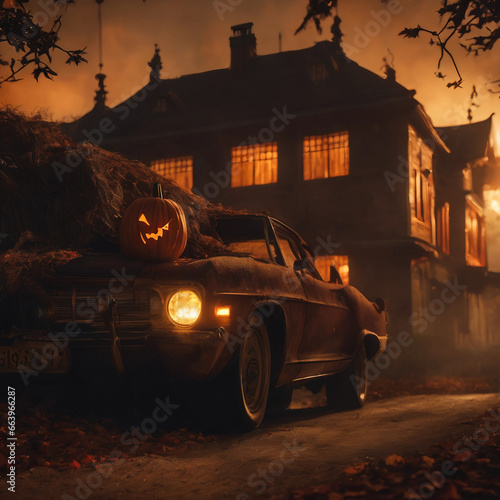 Halloween themed scene 