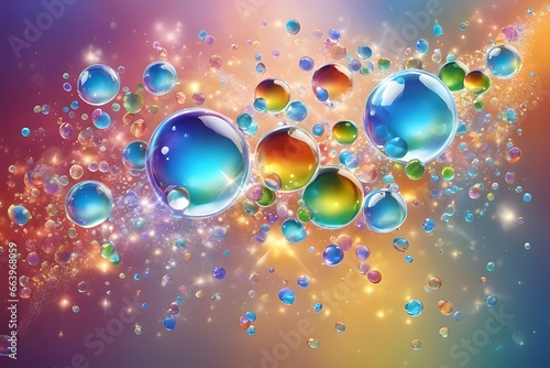 Abstract background with bubbles wallpapers