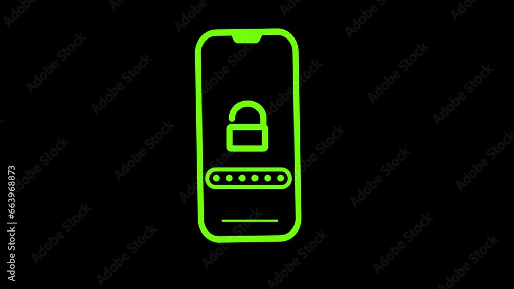 Phone unlock design animation Phone unlock design animation
