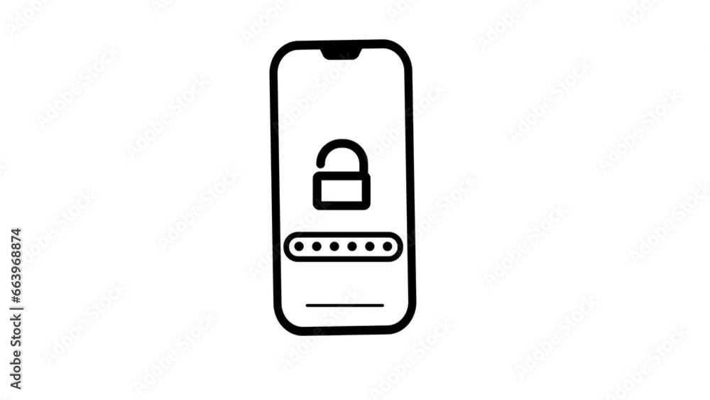 Phone unlock design animation Phone unlock design animation