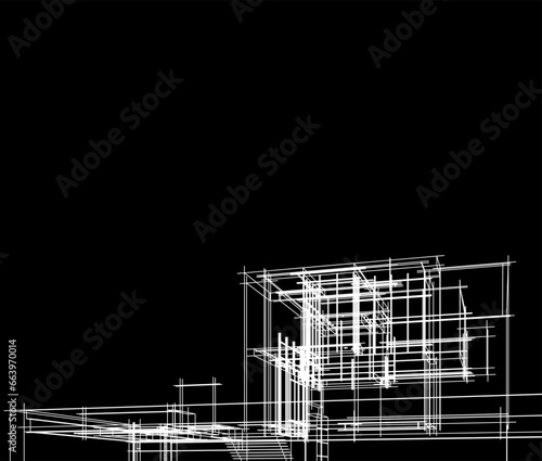 house building sketch architectural drawing