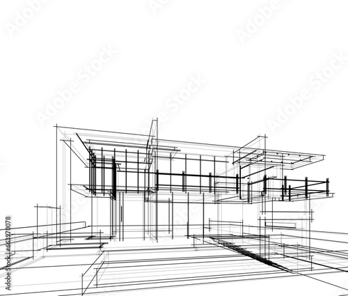 house building sketch architectural drawing