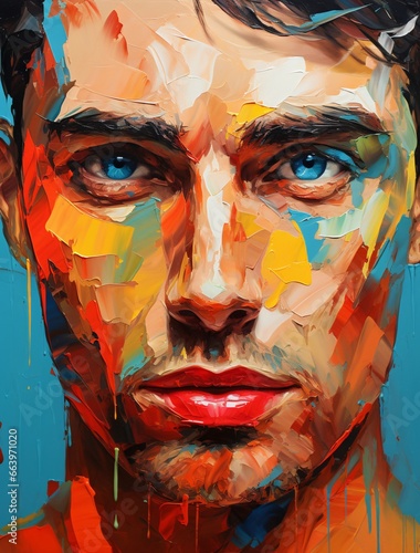 Abstract Painting of a Man's Face © IgnacioJulian
