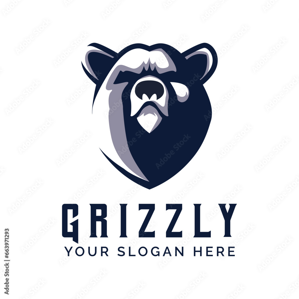 Bear Head Logo Design Template Vector Illustration Bear Head Logo Design Template Vector Illustration