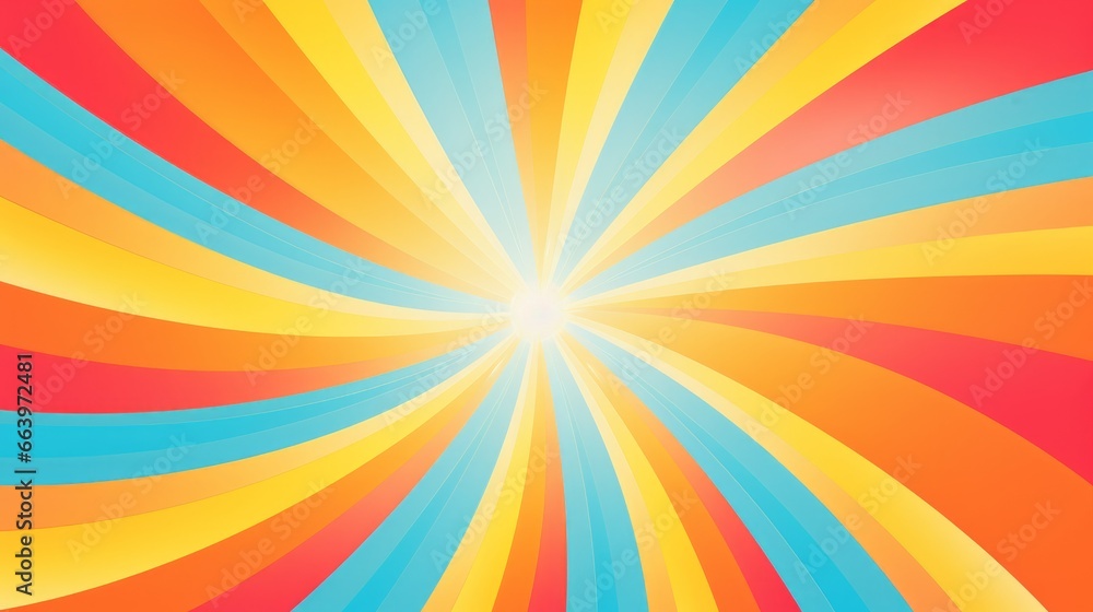 Groovy retro swirl burst, summer and carnival background Groovy retro swirl burst, summer and carnival background