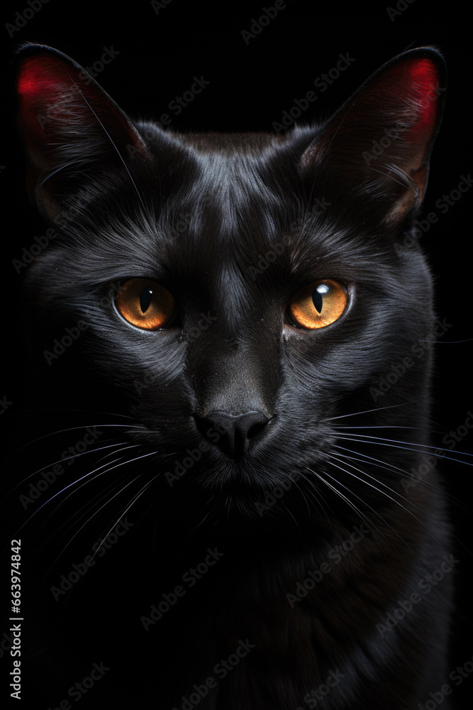 Katze Schwarz Porträt