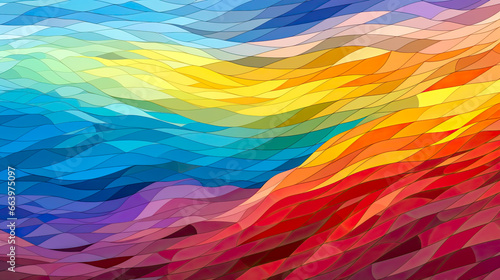 abstract colorful background with rainbow waves