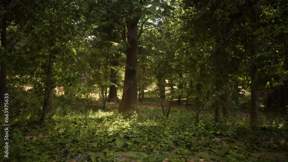 A forest filled with lots of green trees A forest filled with lots of green trees