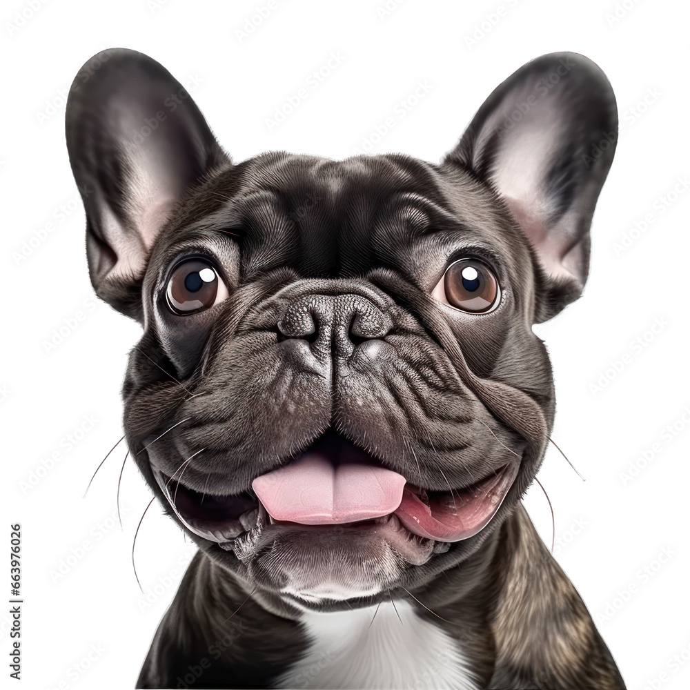 Cheerful French Bulldog with Big Eyes