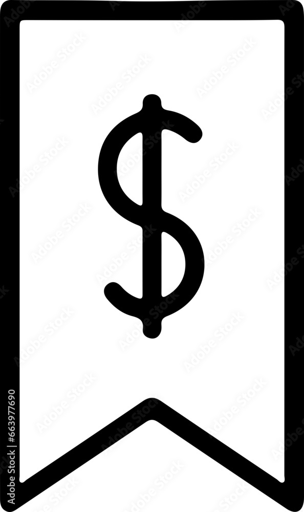 Label with a dollar symbol Label with a dollar symbol