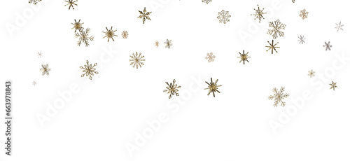 Fotografija Abstract Gold Star Falling Soft Focus Background, 3D rendering.