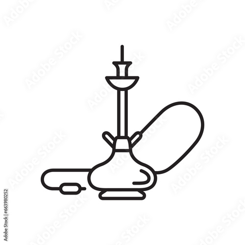 Shisha icon. Hookah flat sign design. Shisha vector symbol pictogram. UX UI icon nargile