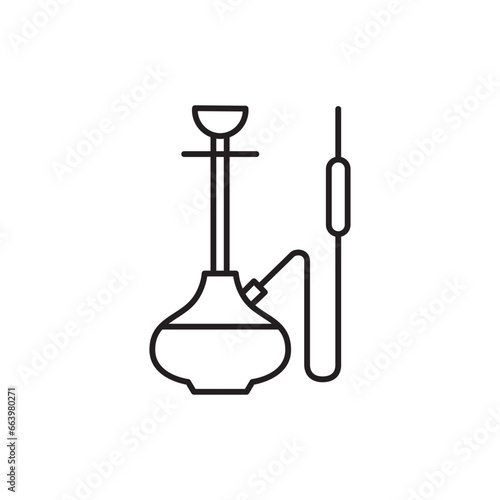 Shisha icon. Hookah flat sign design. Shisha vector symbol pictogram. UX UI icon nargile