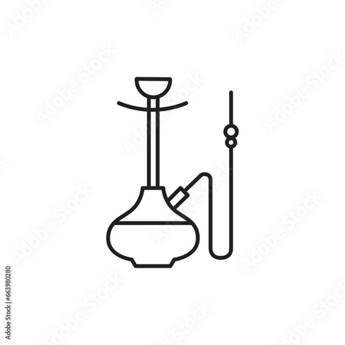 Shisha icon. Hookah flat sign design. Shisha vector symbol pictogram. UX UI icon nargile