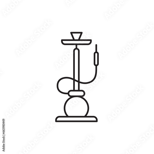 Shisha icon. Hookah flat sign design. Shisha vector symbol pictogram. UX UI icon nargile