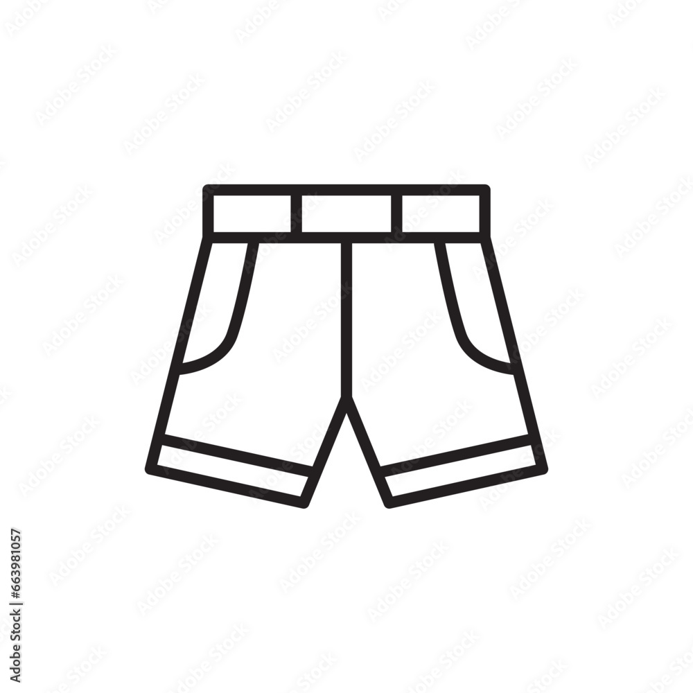 Shorts icon. Short flat sign design. Shorts vector symbol pictogram. UX UI icon Shorts icon. Short flat sign design. Shorts vector symbol pictogram. UX UI icon