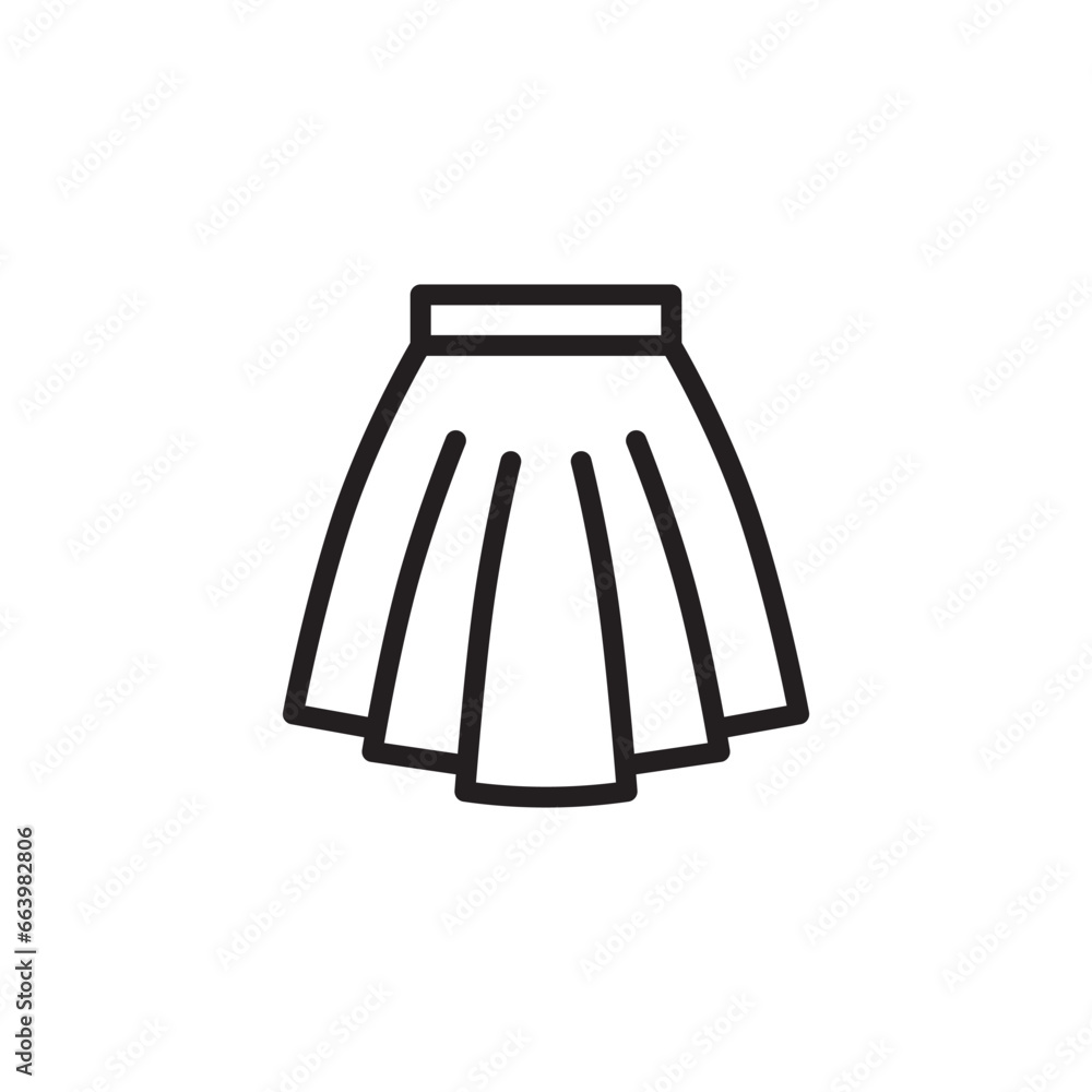 Skirt icon. Skirt flat sign design. Skirt vector symbol pictogram. UX UI icon Skirt icon. Skirt flat sign design. Skirt vector symbol pictogram. UX UI icon