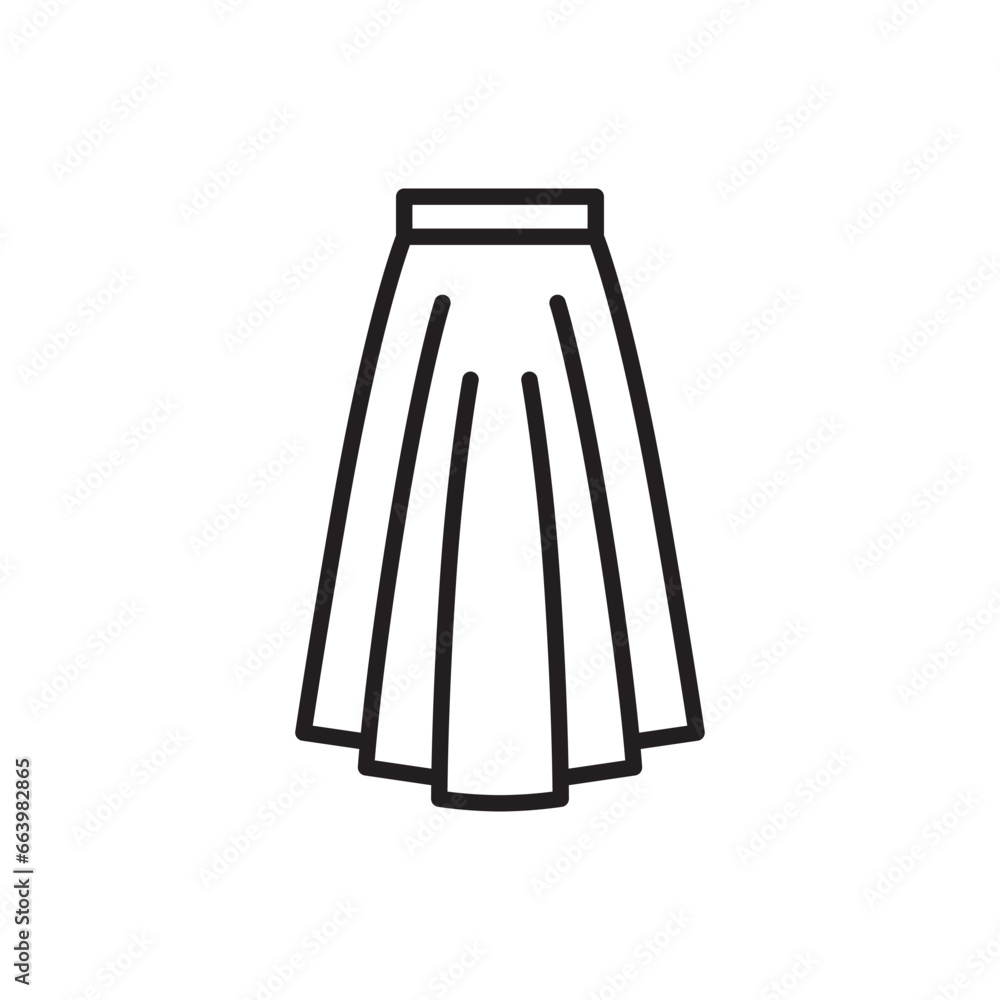 Skirt icon. Skirt flat sign design. Skirt vector symbol pictogram. UX UI icon Skirt icon. Skirt flat sign design. Skirt vector symbol pictogram. UX UI icon