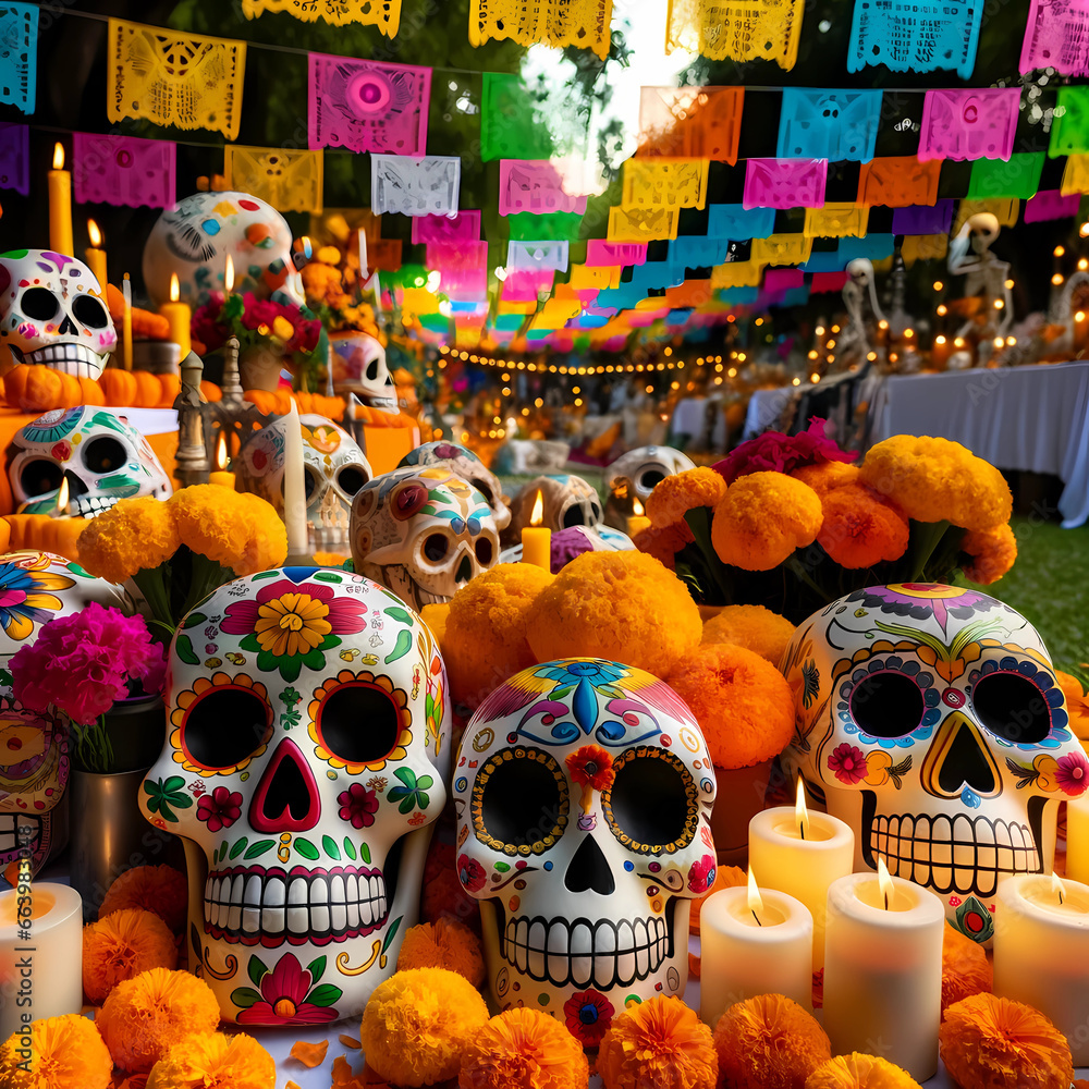 Day of dead, dia de los muertos festival,skull, dia de los muertos background, Mexico
