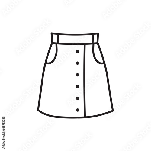 Skirt icon. Skirt flat sign design. Skirt vector symbol pictogram. UX UI icon 