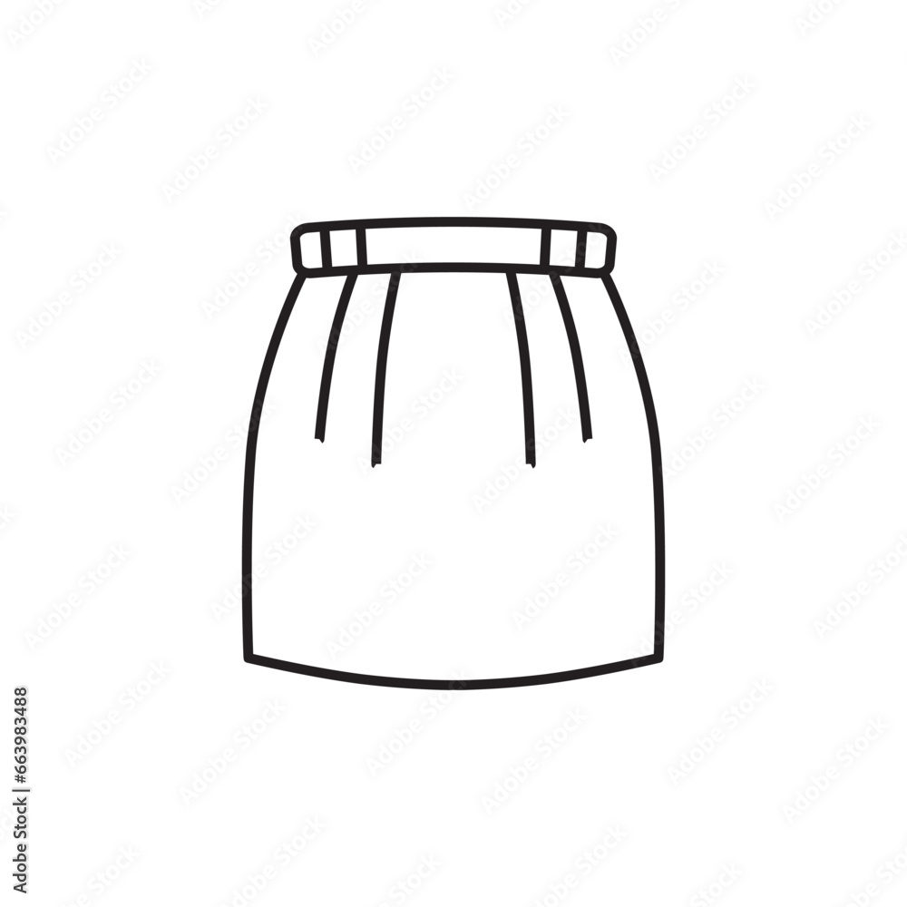 Skirt icon. Skirt flat sign design. Skirt vector symbol pictogram. UX UI icon Skirt icon. Skirt flat sign design. Skirt vector symbol pictogram. UX UI icon