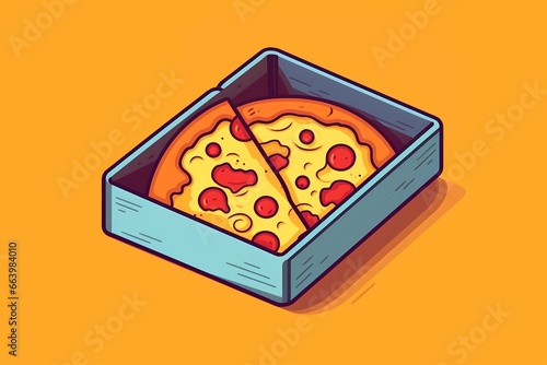 italian pizza, illustration for pizzeria, snack bar, menu