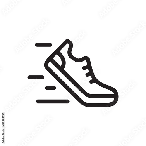 Sneakers icon. Sneakers flat sign design. Sneakers symbol pictogram. Sport shoe icon. Sport shoes sign. UX UI icon