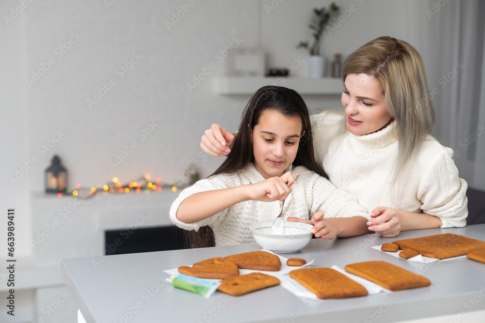 Icing of Christmas bakery. honey gingerbread cookies, ready to decorate. Icing of Christmas bakery. honey gingerbread cookies, ready to decorate.