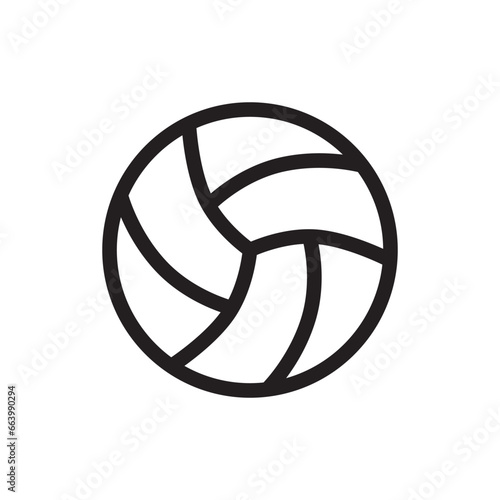 Volleyball ball vector icon. Volley ball flat sign design. Volleyball symbol pictogram. UX UI icon