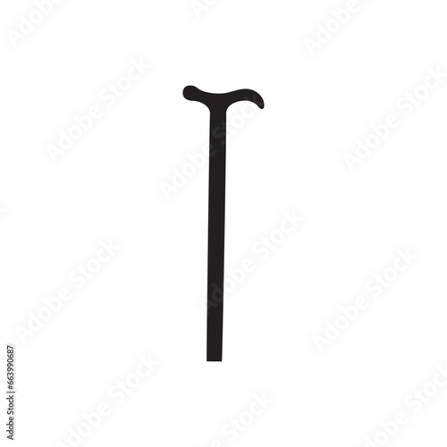 Walking stick vector icon. Walking stickl flat sign design. Walk stick symbol pictogram. UX UI icon