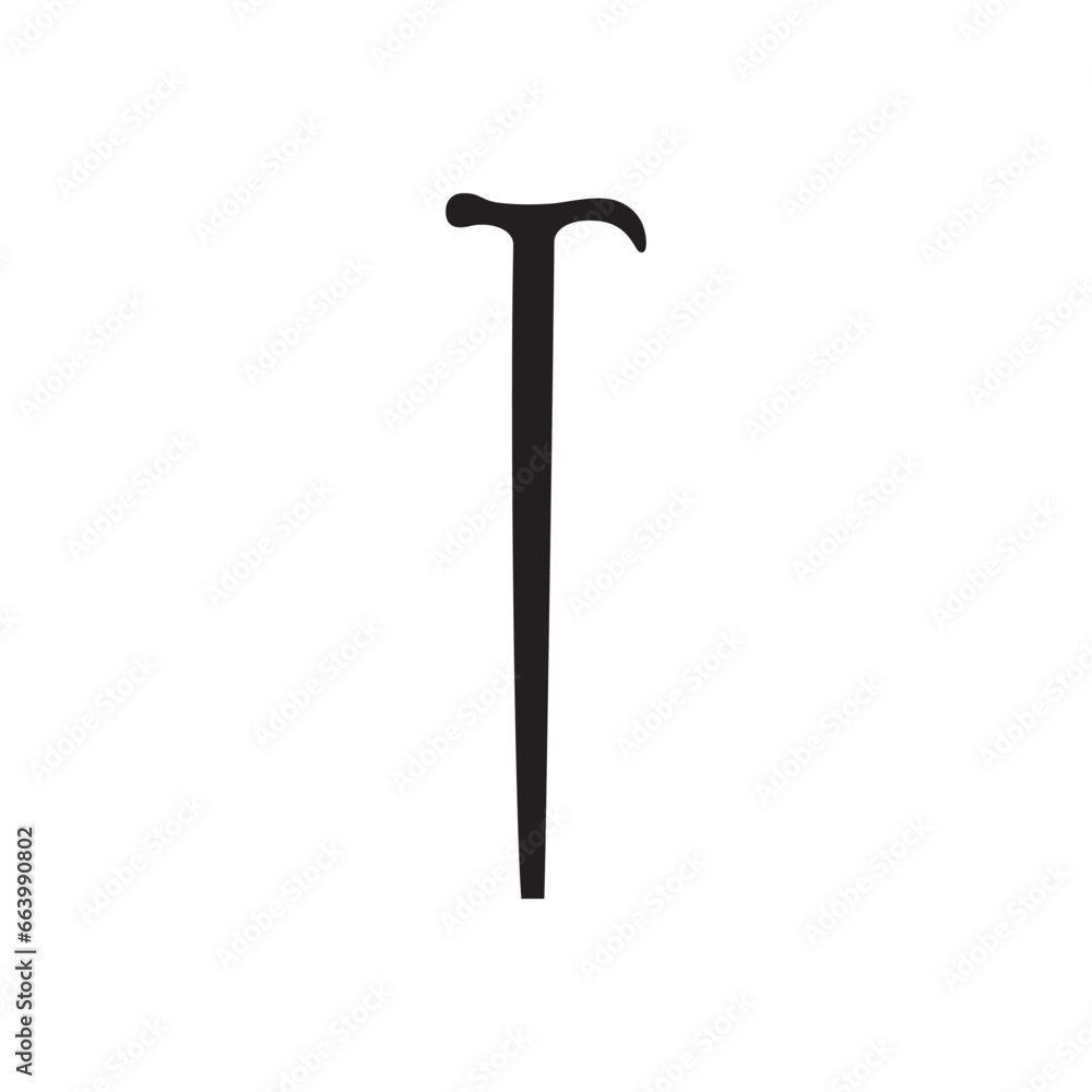 Walking stick vector icon. Walking stickl flat sign design. Walk stick symbol pictogram. UX UI icon Walking stick vector icon. Walking stickl flat sign design. Walk stick symbol pictogram. UX UI icon