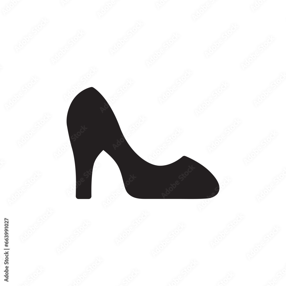 Women shoe vector icon. Woman shoe flat sign design. Women shoe symbol pictogram. UX UI icon Women shoe vector icon. Woman shoe flat sign design. Women shoe symbol pictogram. UX UI icon