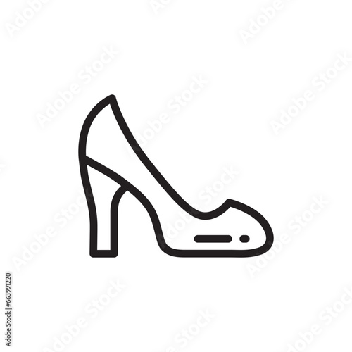 Women shoe vector icon. Woman shoe flat sign design. Women shoe symbol pictogram. UX UI icon